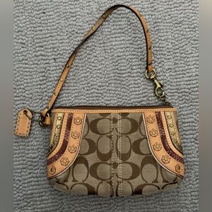 Coach Multicolor Signature Wristlet